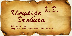 Klaudije Drakula vizit kartica